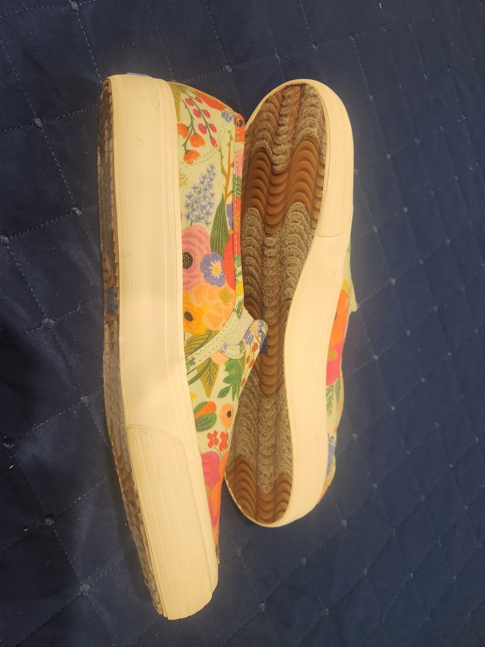 Keds + Rifle Paper Co. Floral Slip-On Canvas Sneakers - Women's 10 - Picture 4 of 8
